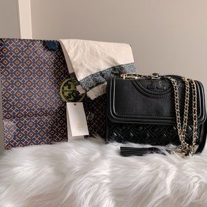 Tory Burch Small Fleming Black Crossbody/shoulder bag